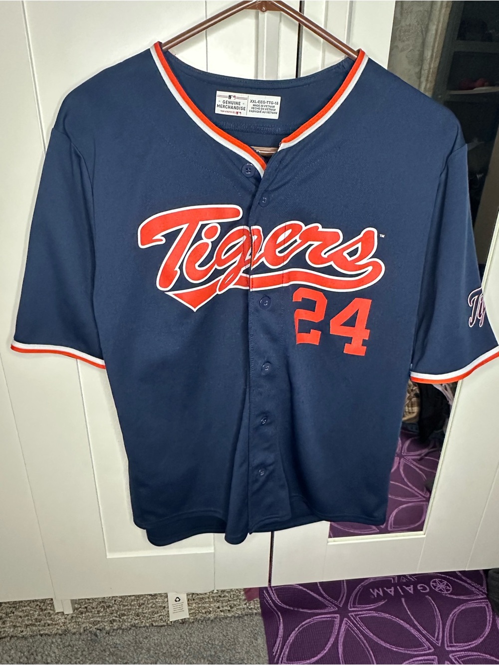 Genuine Merchandise Navy and Orange Baseball Jersey